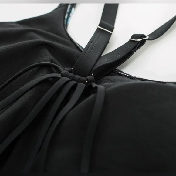 NWT - Hanna Nikole 2 Pieces Athletic Tankini Swimsuits with Shorts Sz 16W - Picture 7 of 10